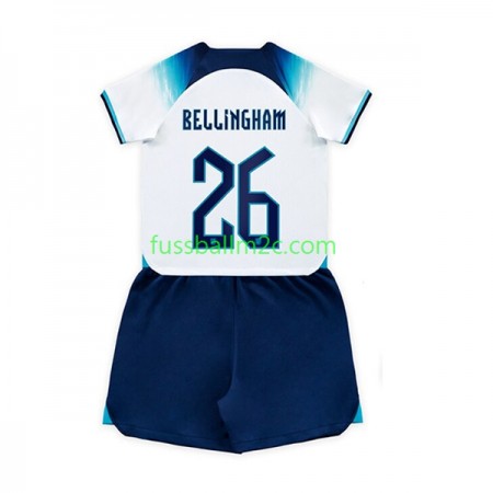 Fußballtrikots England Bellingham 26 Kinder Heim Trikotsatz WM 2022